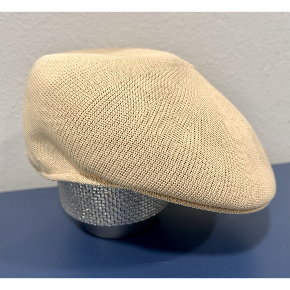 PGA Tour Ram Golf Corp Tan Textured Knit Mens Vintage Newsboy Cabbie Hat Small
